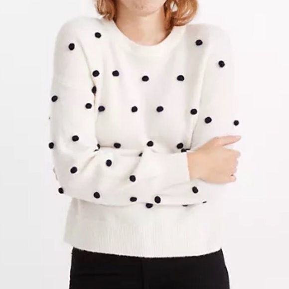 CUPCAKES AND CASHMERE Ivory Pullover Sweater with Black Pom Poms Sz XXL NWT - Picture 2 of 3